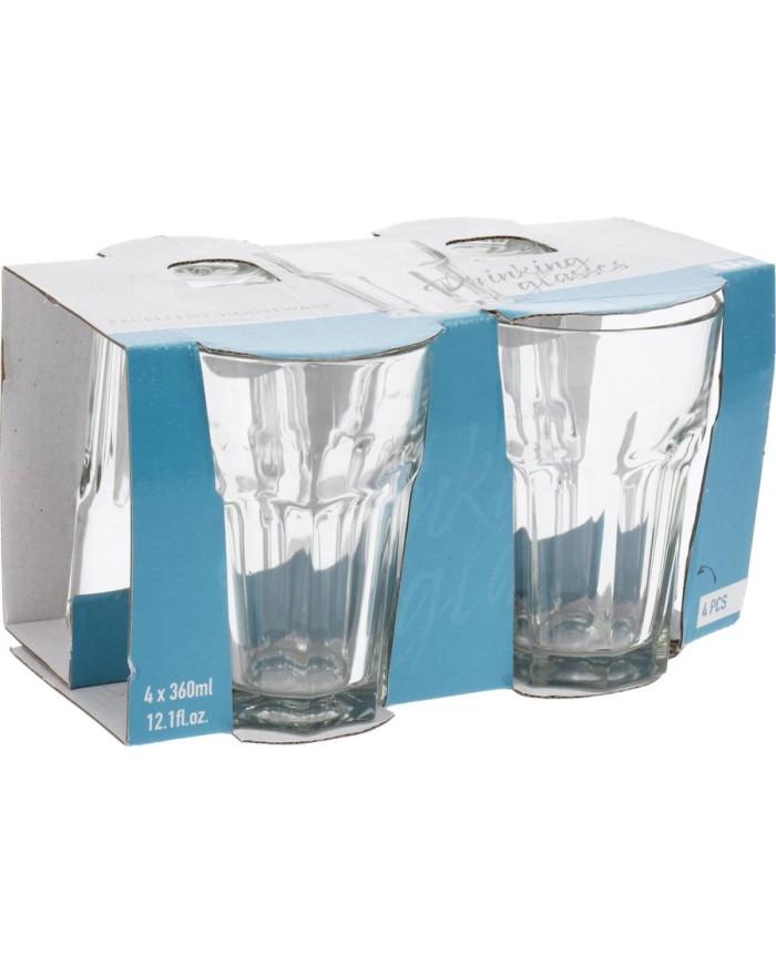 VASOS DE CRISTAL EXCELLENTH 360ML. 4 UDS.