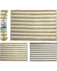 ALFOMBRA BAÑO RAYAS 45X75CMS. BATH SOLUTIONS