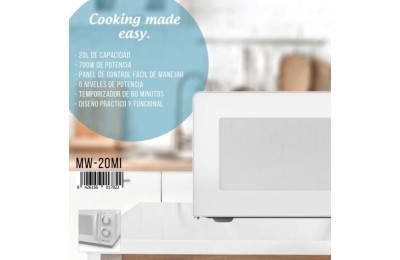 MICROONDAS GRUNKEL 20L. SIN GRILL 700W.