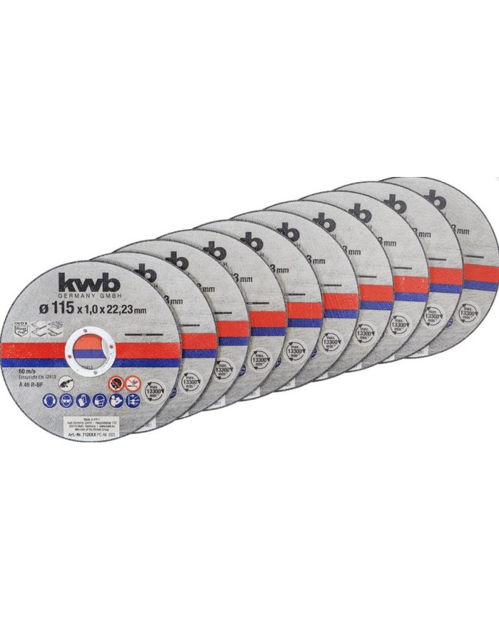 DISCO KWB C/INOX 125X1'0MM. 10UDS.