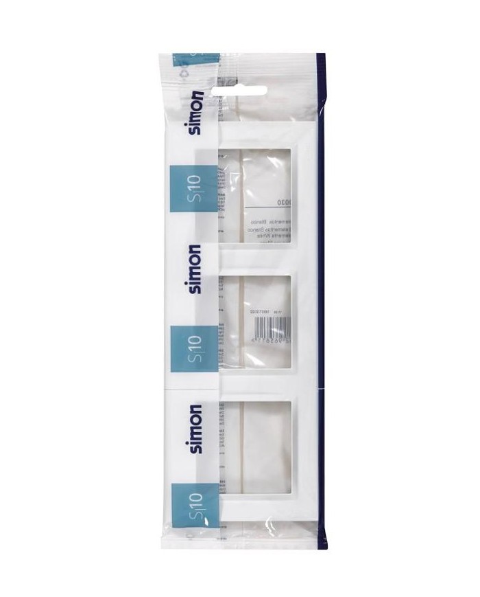 MARCO 3 ELEMENTOS SIMON 10 BLANCO 22'6X8'4X1'01 CMS.