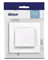 PULSADOR SIMON 10 BLANCO 8'4X8'4X4'5 CMS.