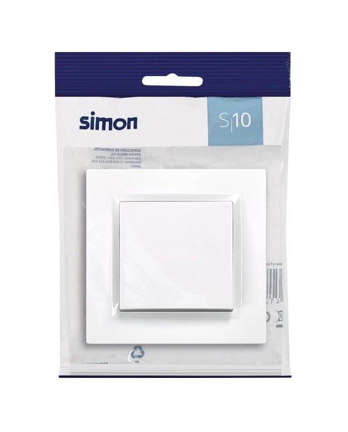 CONMUTADOR SIMON 10 BLANCO 8'4X8'4X4'5 CMS.