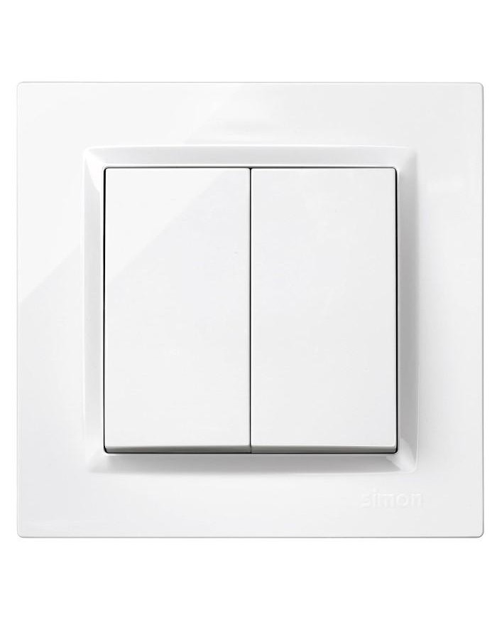 CONMUTADOR DOBLE SIMON 10 BLANCO 8'4X8'4X4'5 CMS.