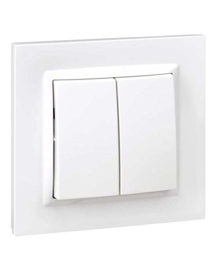 CONMUTADOR DOBLE SIMON 10 BLANCO 8'4X8'4X4'5 CMS.