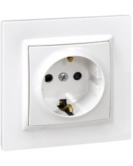 BASE ENCHUFE EMPOTRAR SIMON 10 BLANCO 8,4X8,4X4,5 CMS.