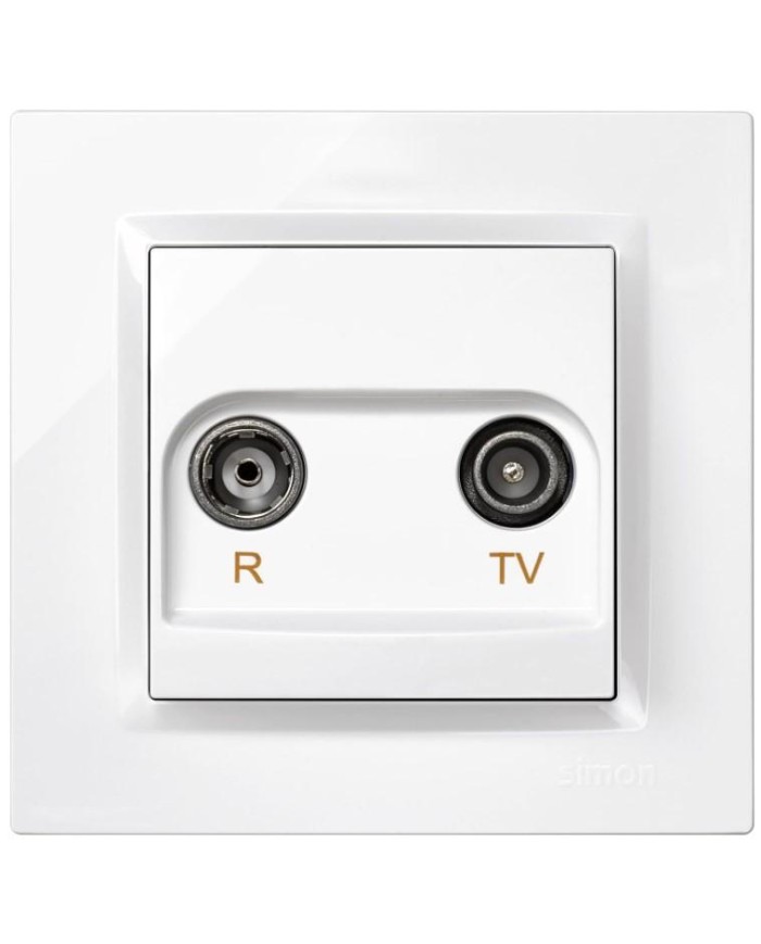 TOMA RADIO/TV EMPOTRAR SIMON 10 BLANCO 8'4X8'4X4'5 CMS.