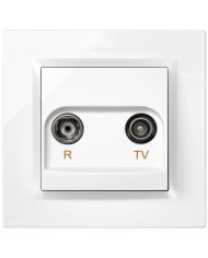 TOMA RADIO/TV FINAL EMPOTRAR SIMON 10 BLANCO 8'4X8'4X4'5 CMS.
