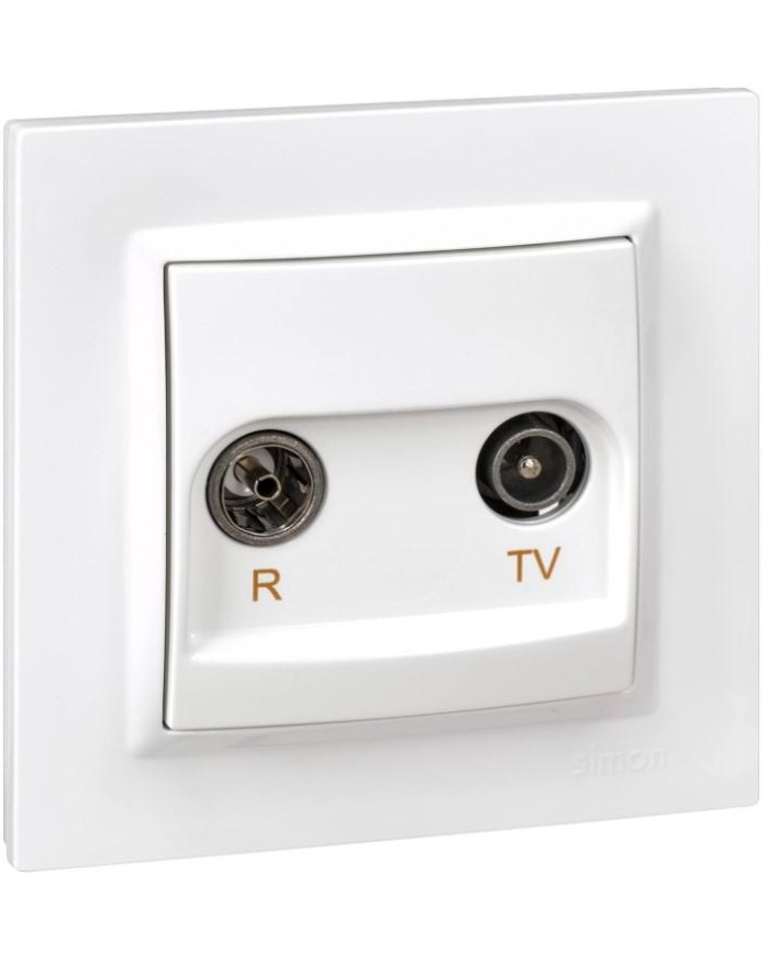 TOMA RADIO/TV EMPOTRAR SIMON 10 BLANCO 8'4X8'4X4'5 CMS.