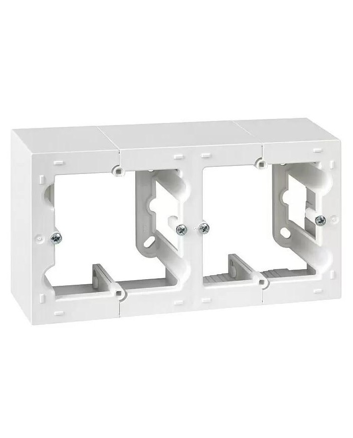 CAJA DOBLE DE SUPERFICIE SIMON 10 BLANCO 15'5X8'4X4 CMS.
