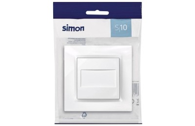 TAPA CIEGA SIMON 10 BLANCO 8'4X8'4X4'5 CMS.