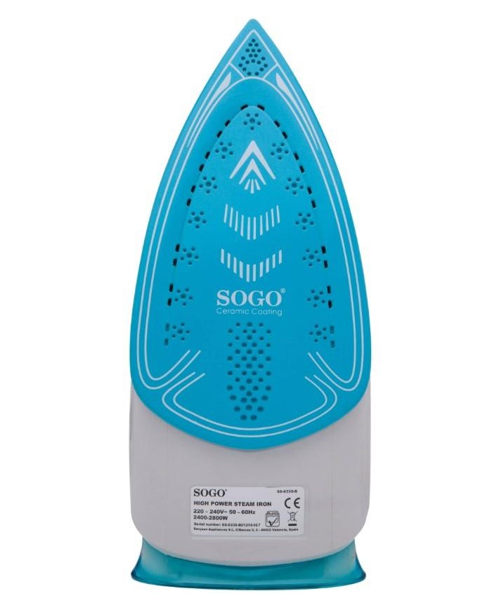 PLANCHA VAPOR SOGO CERAMICA 2800 W. AZUL