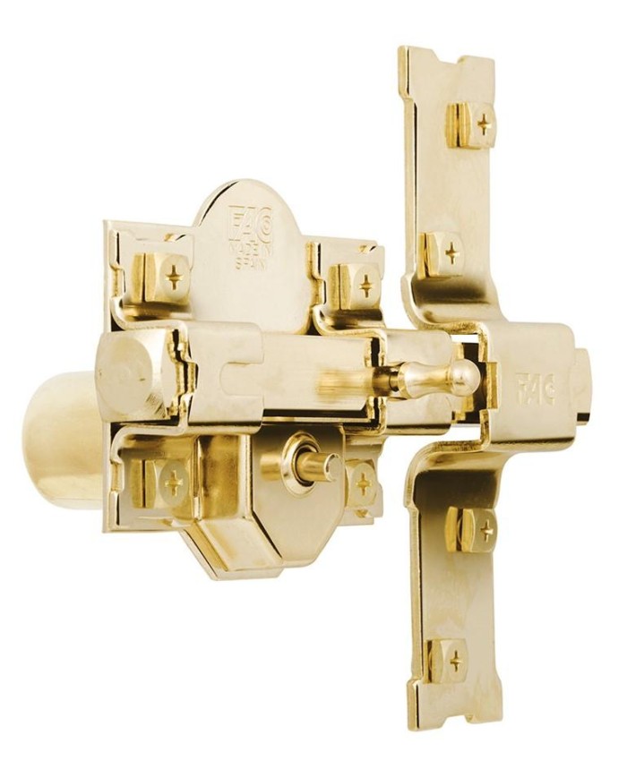 CERROJO FAC DORADO 923-RP/80 WH EXTRA LLAVE INCOPIABLE