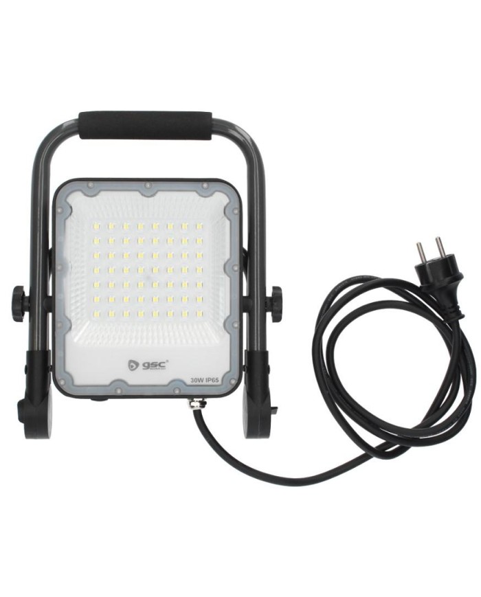 FOCO LED EXTERIOR 30W. 6500K GSC CON SOPORTE MOVIL