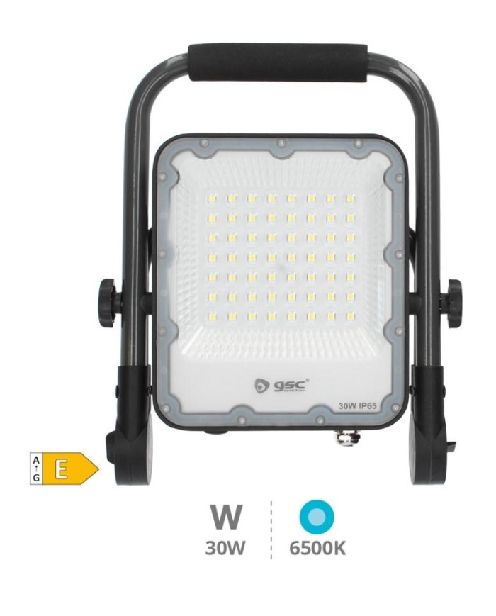 FOCO LED EXTERIOR 30W. 6500K GSC CON SOPORTE MOVIL