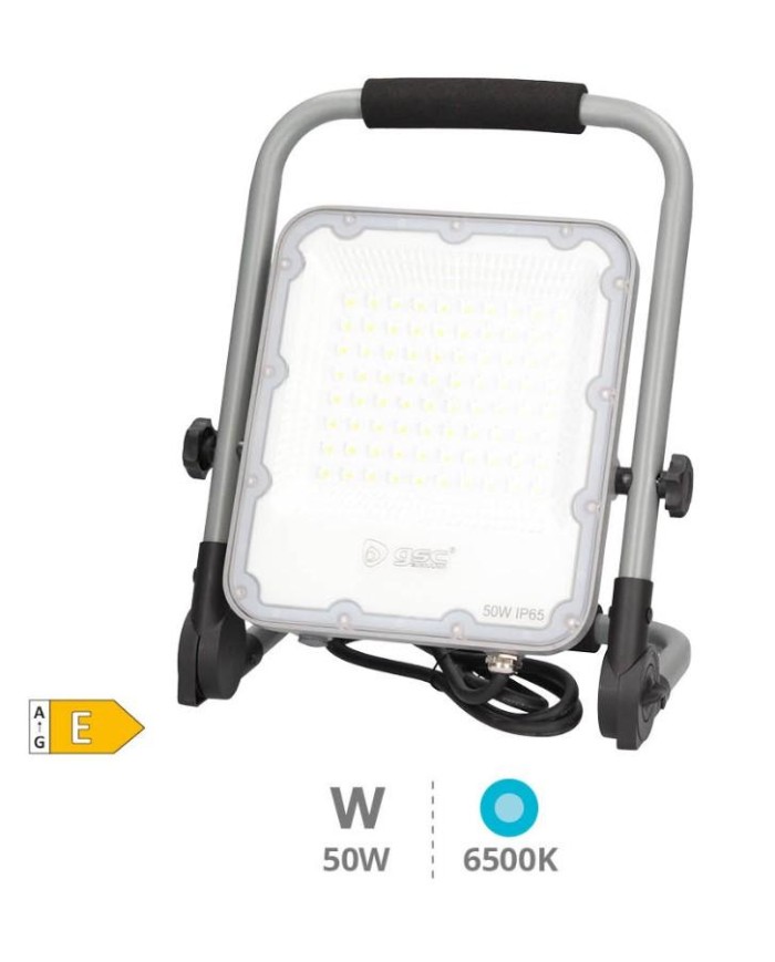 FOCO LED EXTERIOR 50W. 6500K GSC CON SOPORTE MOVIL