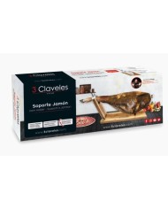 JAMONERO 3 CLAVELES MADERA PLEGABLE GIRATORIO