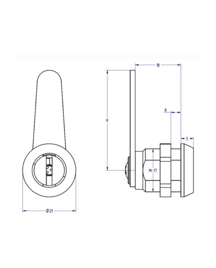 CERRADURA BUZON AGA R-130 RECTA