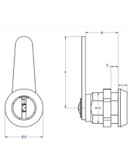 CERRADURA BUZON AGA R-130 RECTA