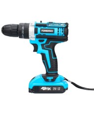 TALADRO PERCUTOR FSK 21V 2BAT 1,5Ah MALETIN 25PZAS.