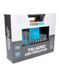 TALADRO PERCUTOR FSK 21V 2BAT 1,5Ah MALETIN 25PZAS.