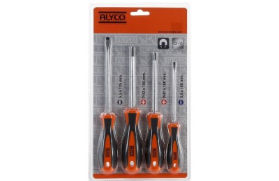 DESTORNILLADOR ALYCO PLANO, RECTO Y PH (JGO 4 PZAS.)