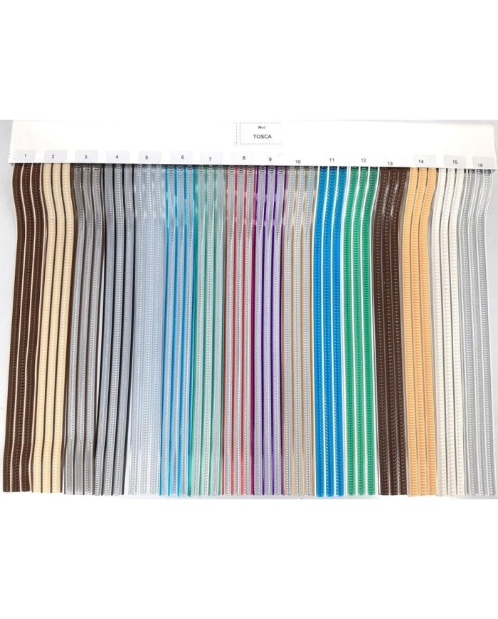 CORTINA TOSCA CINTA Nº15 BLANCO/CRISTAL 90x210