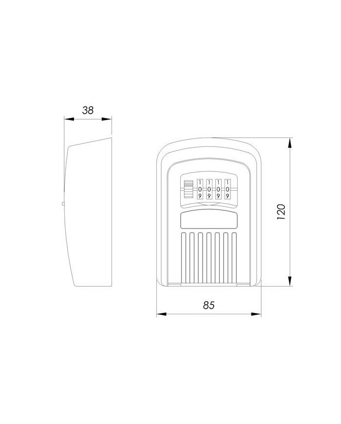 GUARDALLAVES COMBINACION 120X85X35MM. PARED IFAM