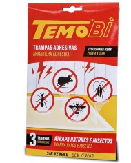 TRAMPA ADHESIVA TEMOBI RATONES E INSECTOS (3 UDS.)