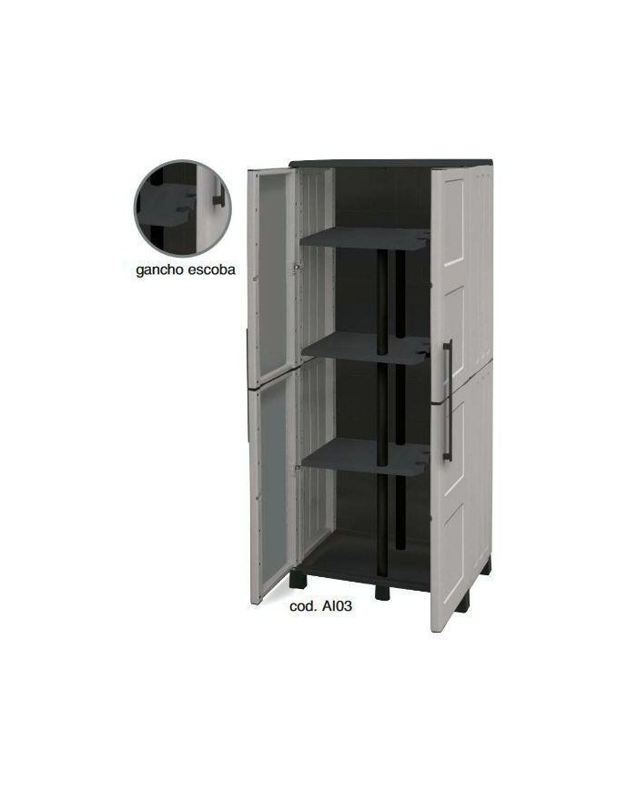 ARMARIO DE RESINA LINEA IDEA ESCOBERO 68x37x169 CMS.