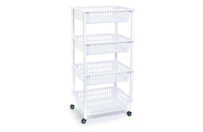 CARRITO MULTIUSOS PLASTICFORTE 4 CESTAS 40X30X85 CMS.