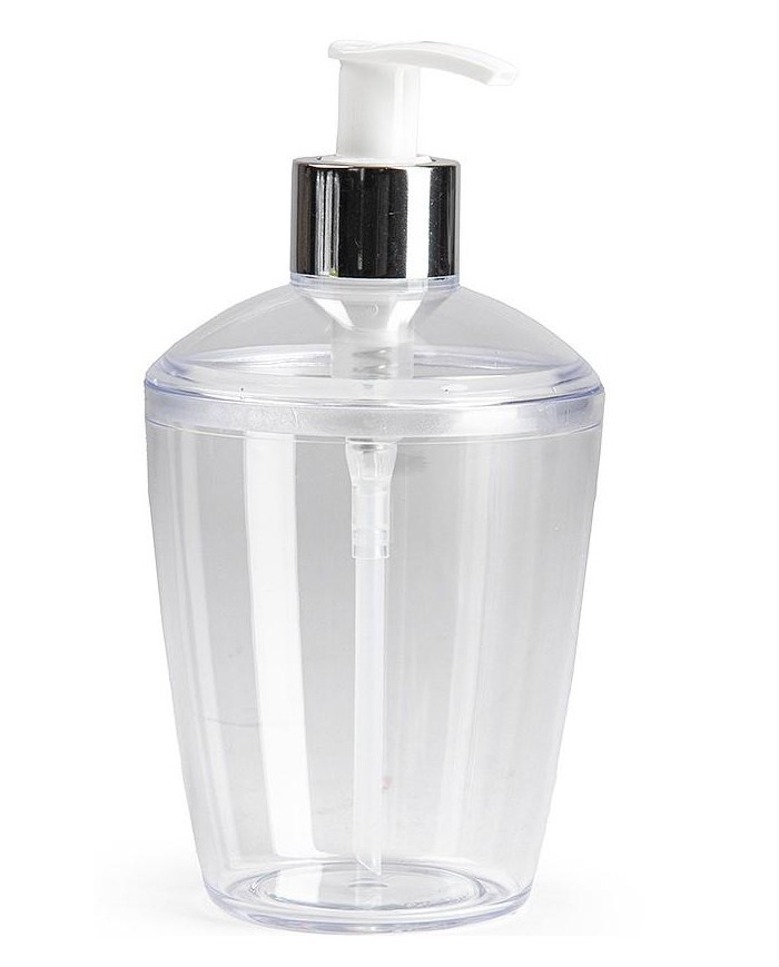 DISPENSADOR PLASTICFORTE GEL BASIC TRANSPARENTE 400ML.