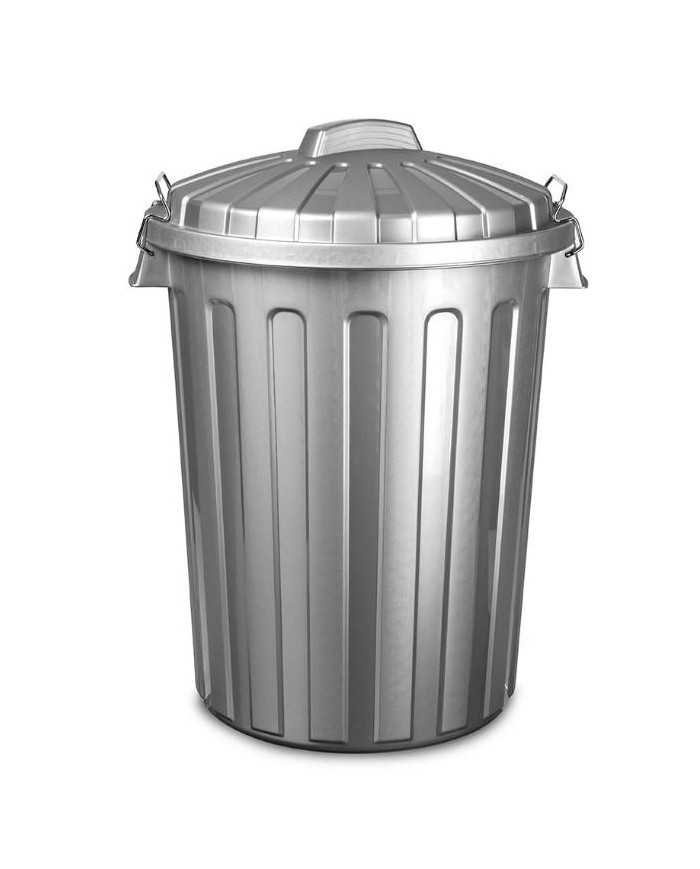 CUBO BASURA PLASTICFORTE CITY PLATA  70 LTS.