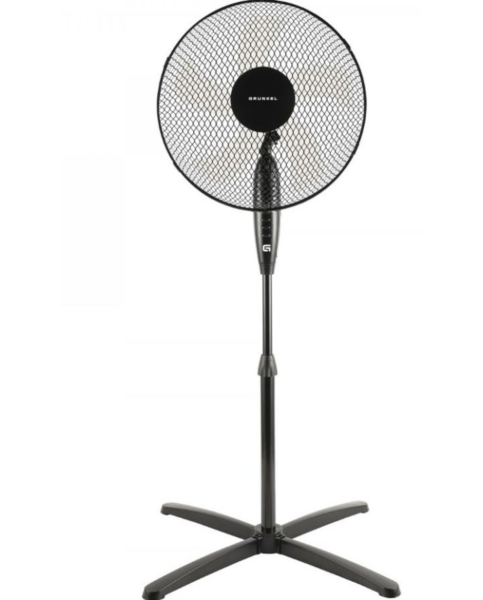 VENTILADOR PIE  50W.40CM. NEGR. GRUNKEL 5ASPAS