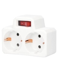 LADRON 2 ENCHUFES SIN INTERRUPTOR GSC