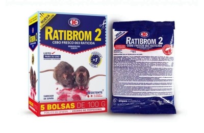 RATICIDA RATIBROM-2 CEBO FRESCO 500 GRS.