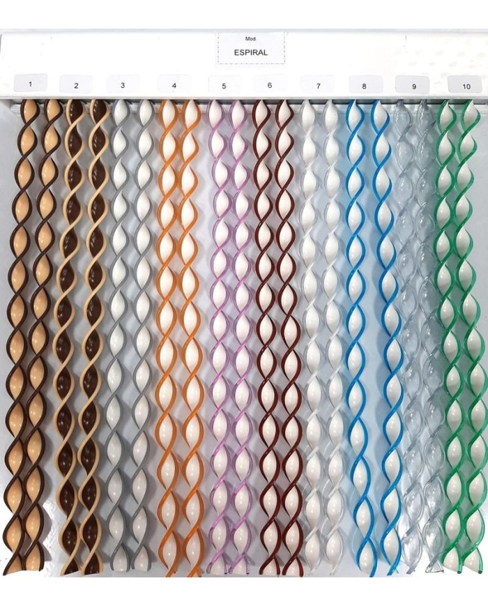 CORTINA ESPIRAL Nº 9 CRISTAL 90X205