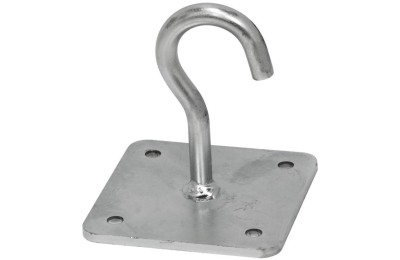 PLACA GANCHO HAMACA CROMO 100X100MM.