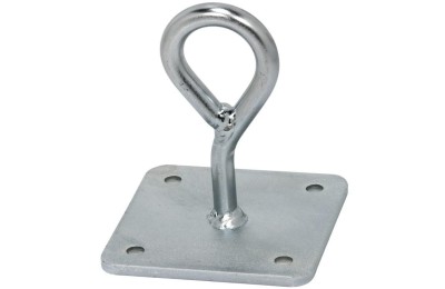 PLACA ANILLA HAMACA CROMO 100X100MM.
