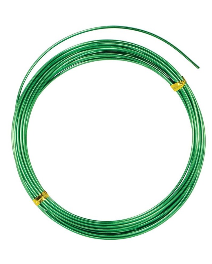 ROLLO ALAMBRE ALUMINIO VERDE 1,5MM. 5MT.
