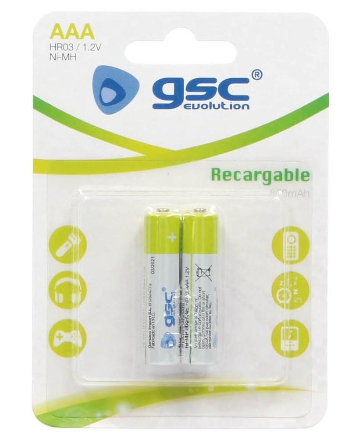 PILA GSC RECARGABLE AAA BL.2UDS.