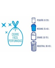 BOLSAS DE BASURA PREMIUM HOGAR FACIL 55X55CM. 15UNDS.