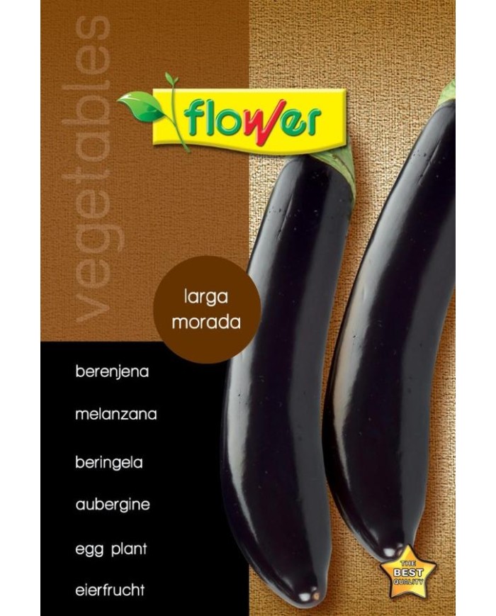 SOBRE SEMILLAS FLOWER BERENJENA LARGA MORADA
