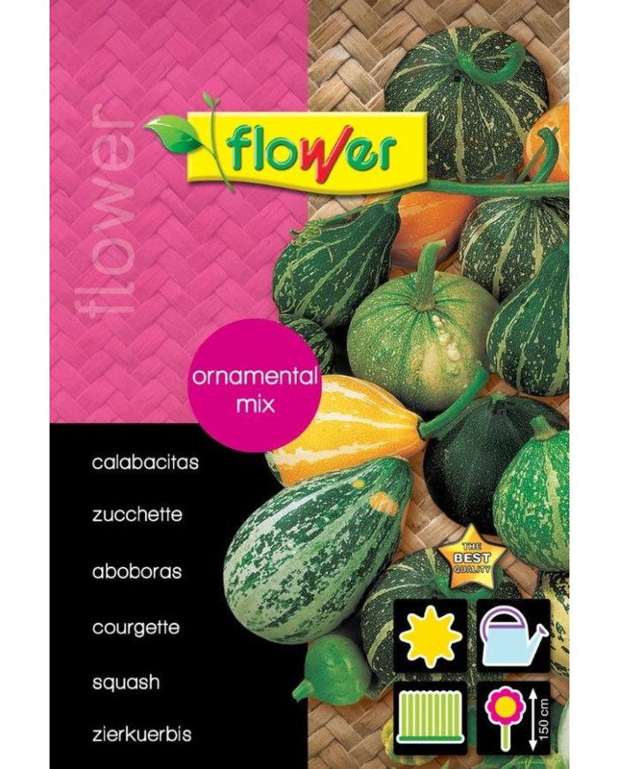 SOBRE SEMILLAS FLOWER CALABACITAS ORNAMENTAL MIX