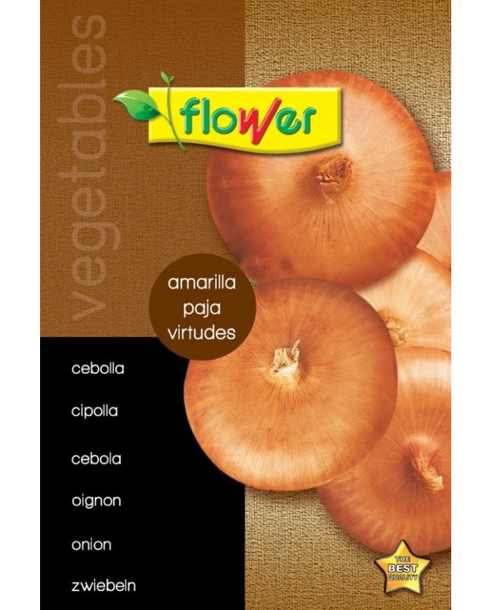 SOBRE SEMILLAS FLOWER CEBOLLA AMARILLA PAJA VIRTUDES