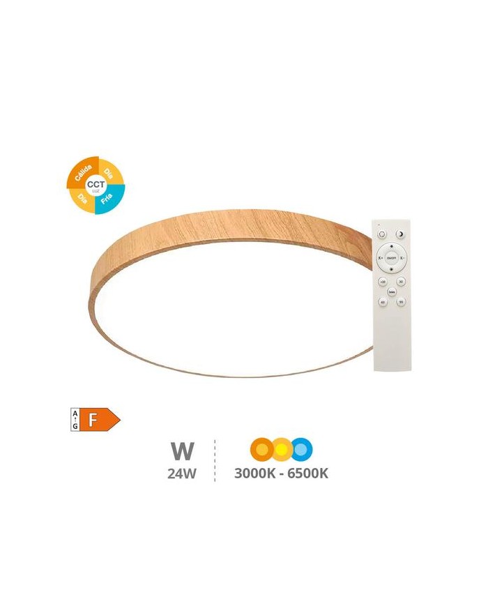 PLAFON TECHO LED GSC C/MANDO 24W. 3000K a 6500K