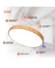 PLAFON TECHO LED GSC C/MANDO 24W. 3000K a 6500K