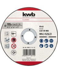 DISCO KWB CORTE DE CARBURO DE TUNGSTENO 115X1,0MM.