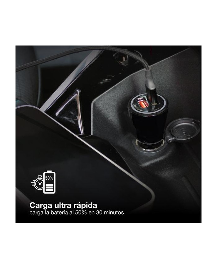 CARGADOR GSC MECHERO COCHE USB C + A QC 3.0