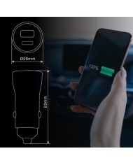 CARGADOR GSC MECHERO COCHE USB C + A QC 3.0
